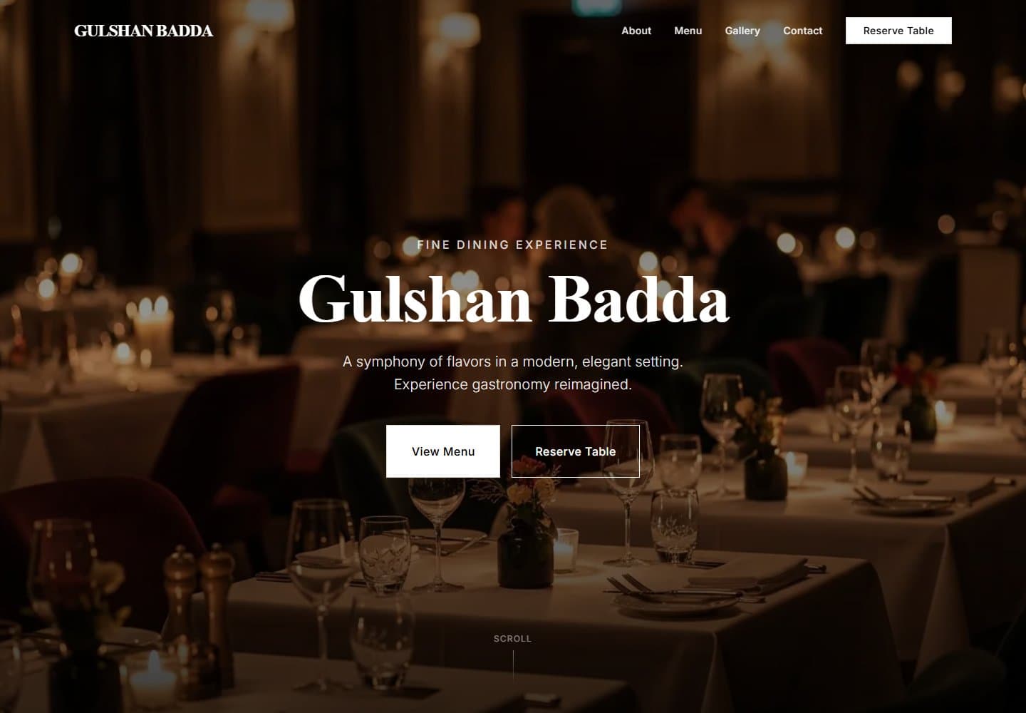 Restaurant Showcase website
