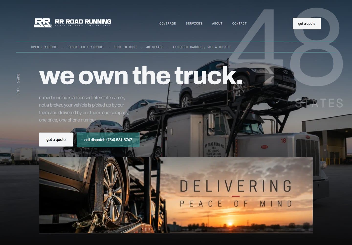 RR Road Running website
