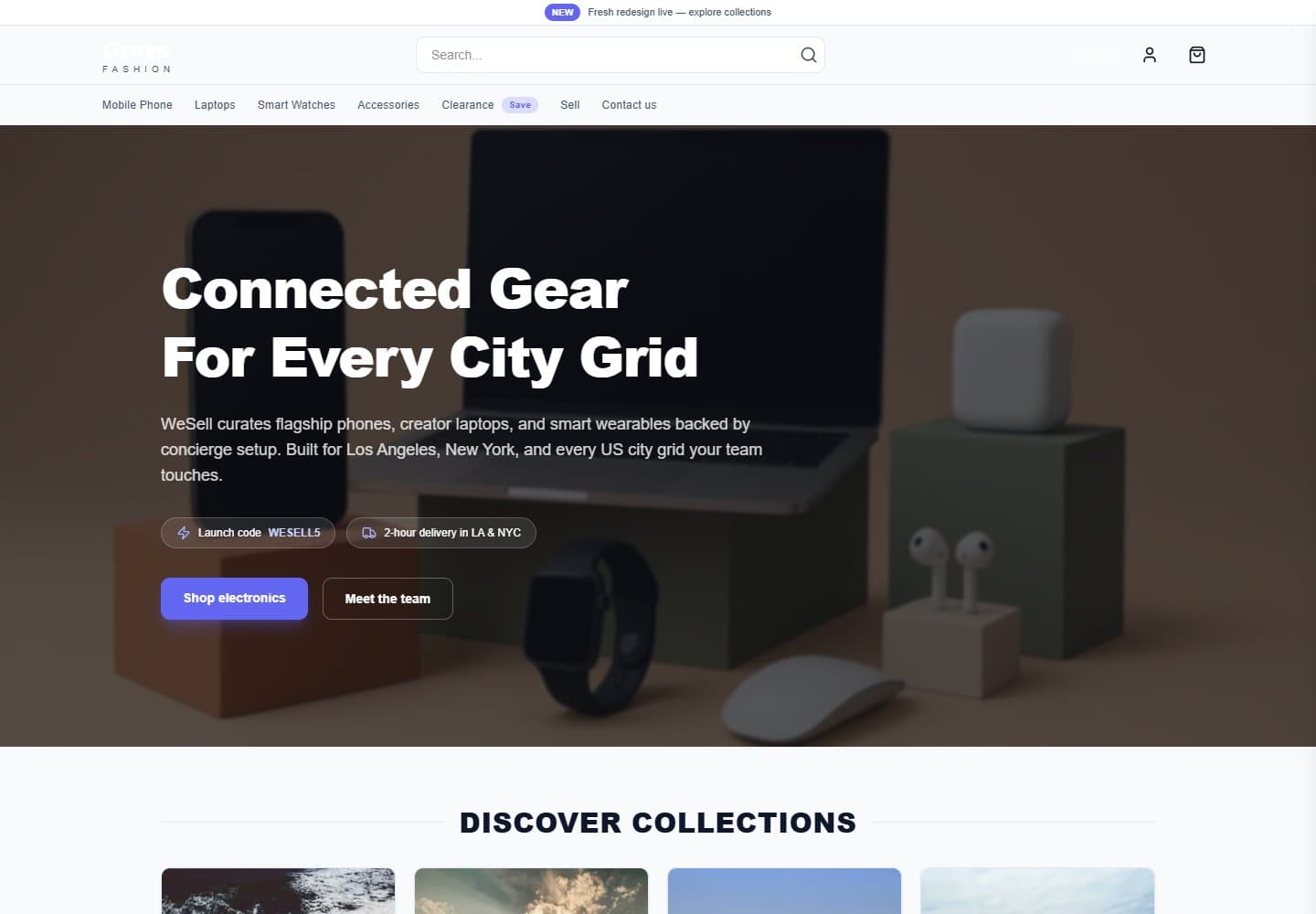 WeSell Electronics website